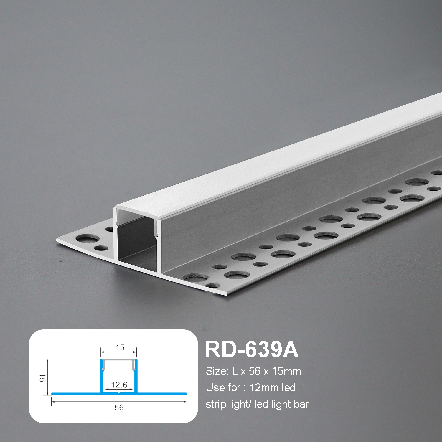 Premium Aluminum Surface-Mounted LED Strip Light Profile for Indoor Decoration