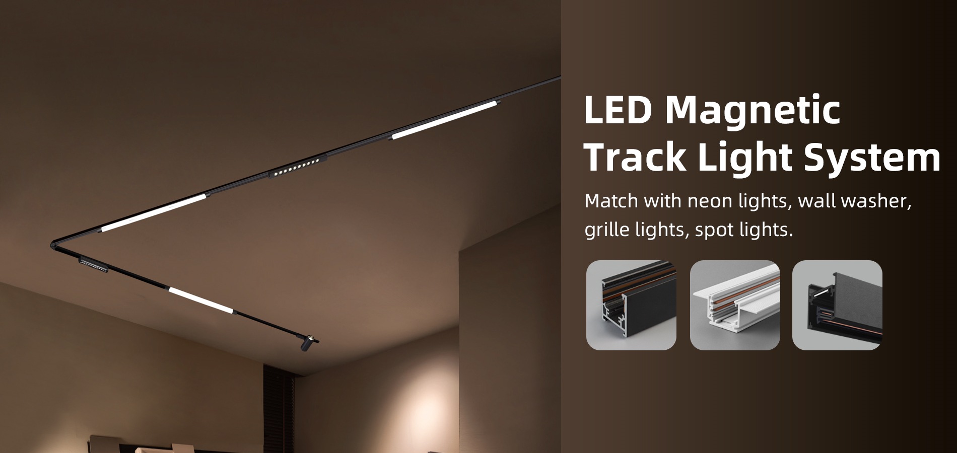 led magnetic track light