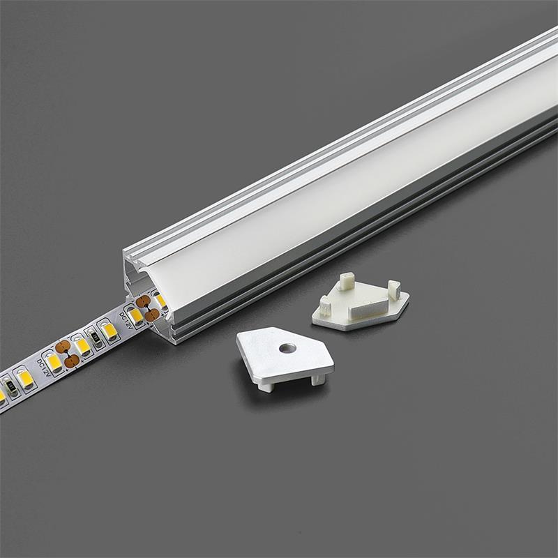 Custom Tapered LED Hard Light Strip Housing for Corner Office Lighting