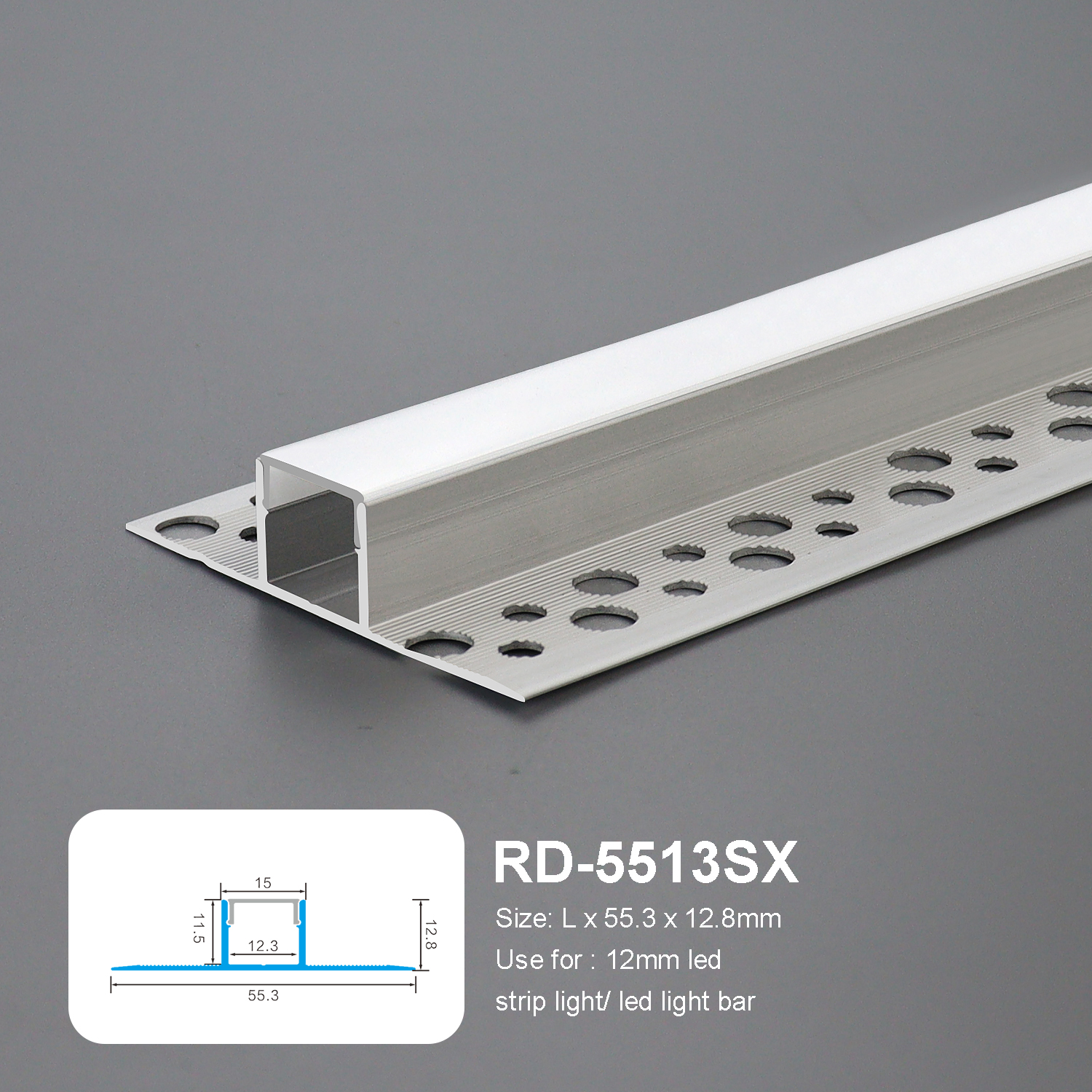 Aluminum Profile LED Strip Lights with Recessed Design