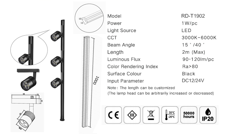 mini magnetic track light supplier