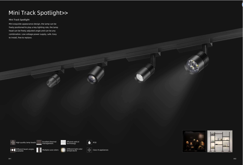 mini spot light track system