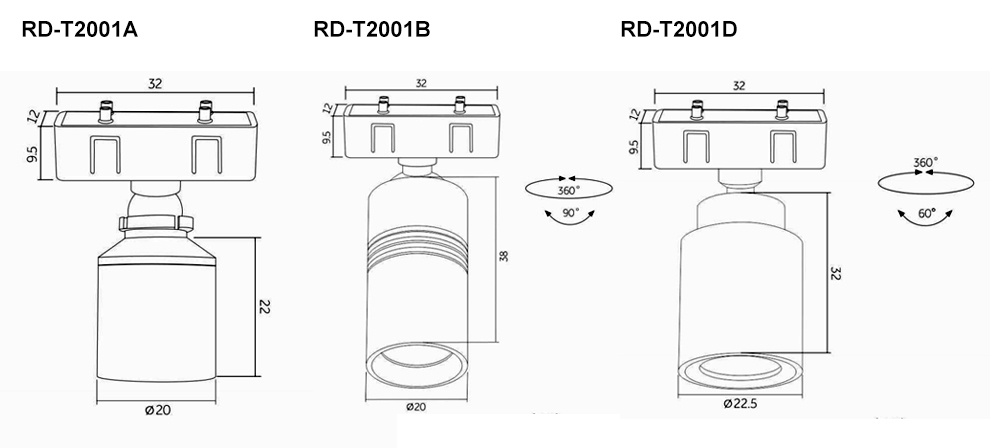 RD-T2001 Mini Track Light