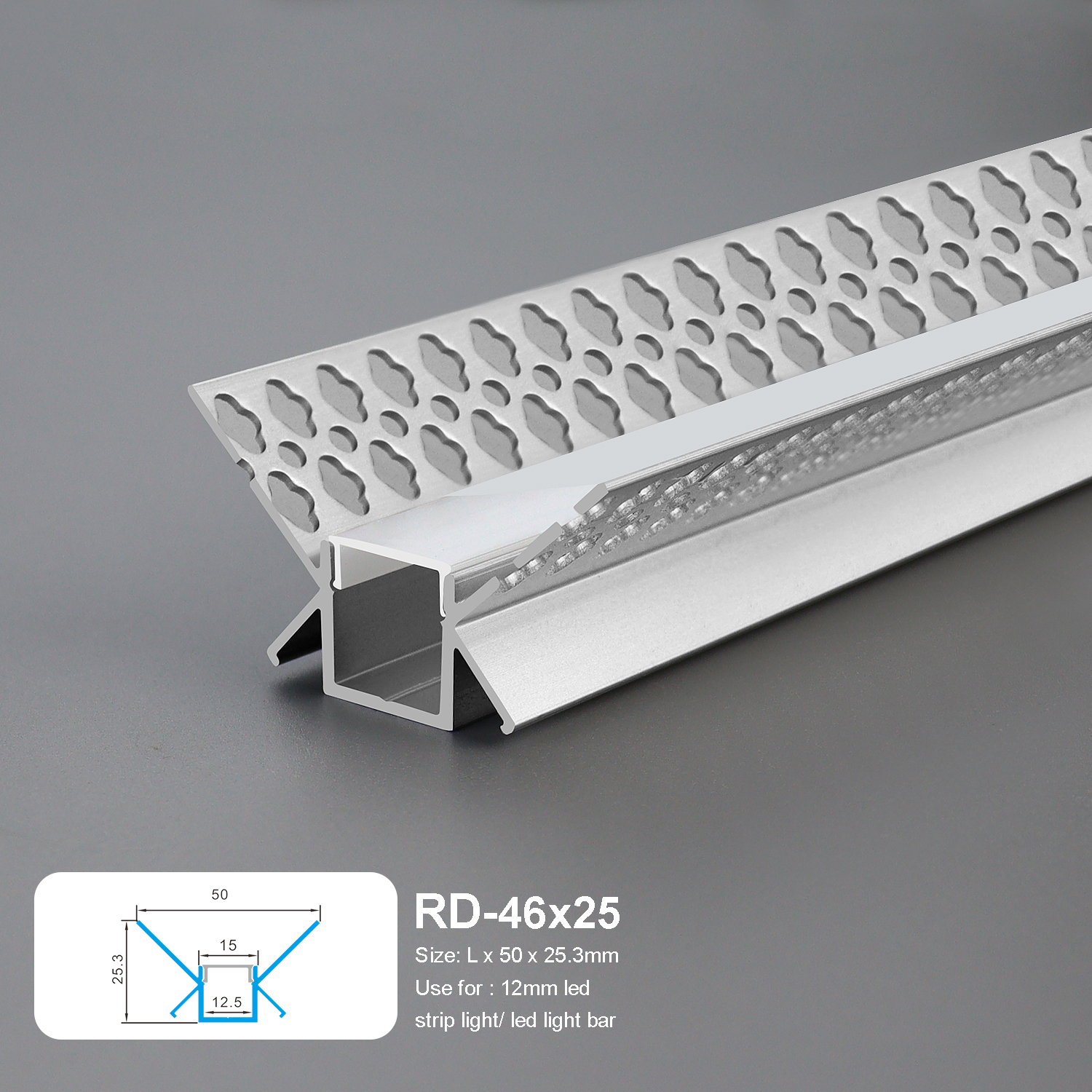 plaster led aluminun profile
