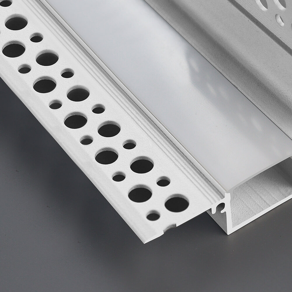 Corner Recessed Plaster LED Aluminum Profile 58x20