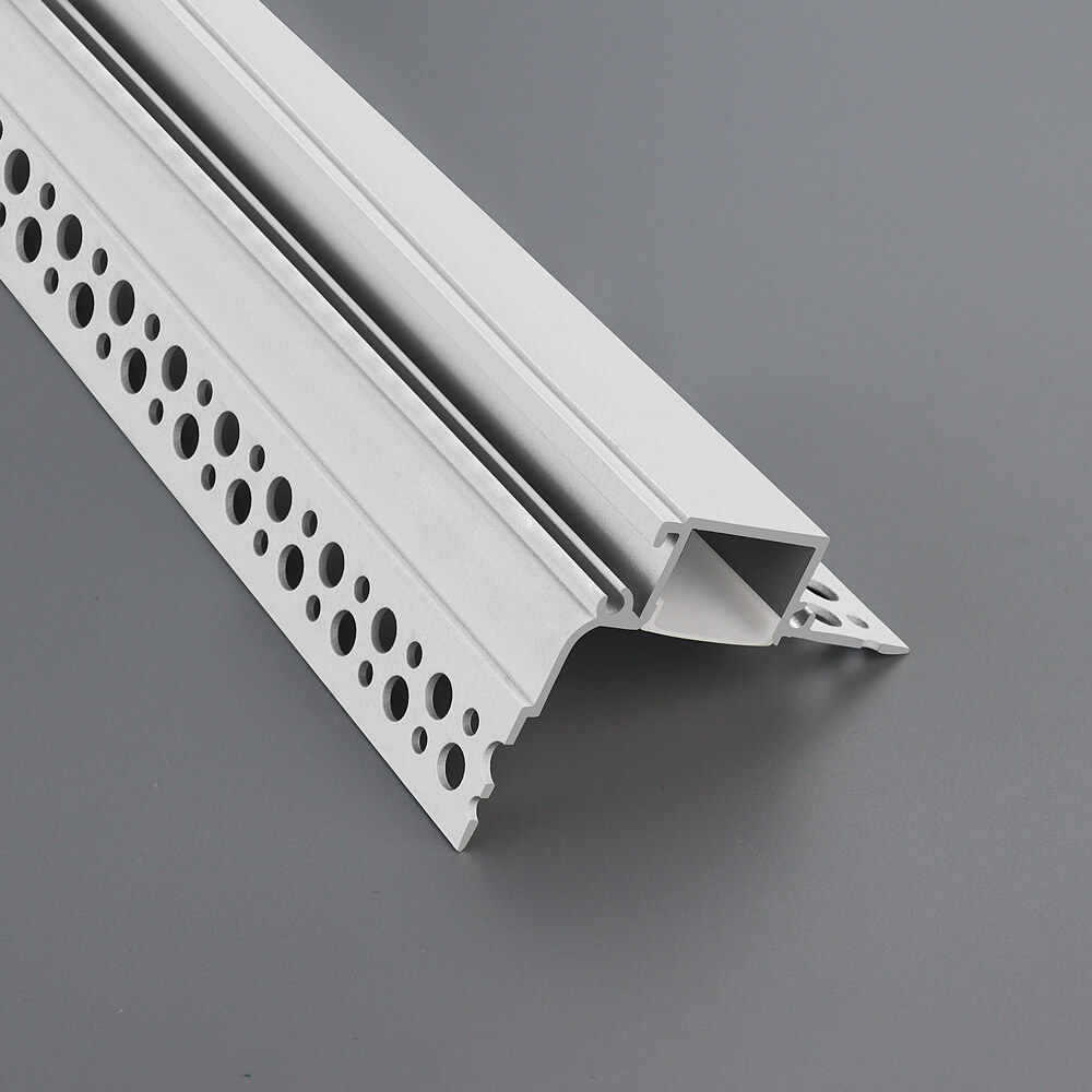 Corner Recessed Plaster LED Aluminum Profile 58x20