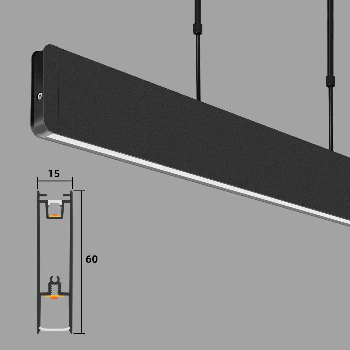 Suspended Linear Light for Office