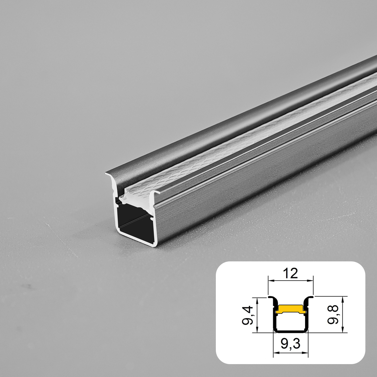 Sleek Linear Lighting Cabinet Recessed LED Aluminum Profile 1010