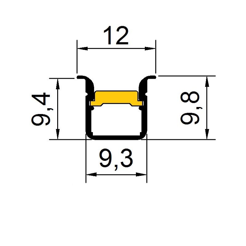 Sleek Linear Lighting Cabinet Recessed LED Aluminum Profile 1010