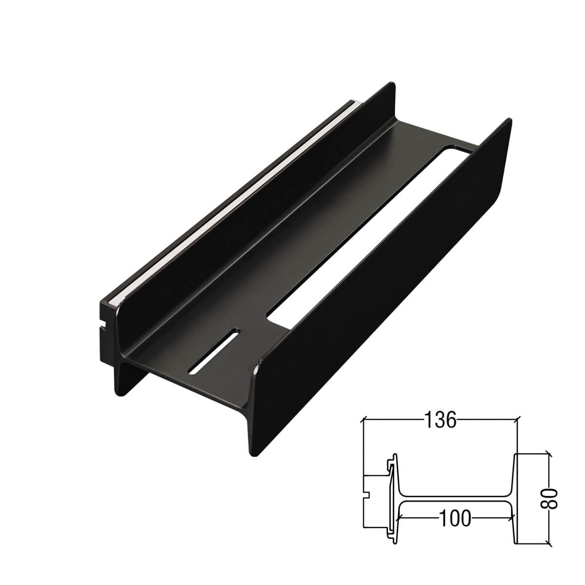 Integrated LED Wall Shelf