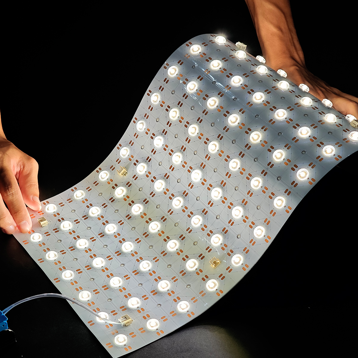 Flexible LED Light Sheet with Lens for Marble Backlighting DC24V 98LEDs Cuttable Dotless Uniform