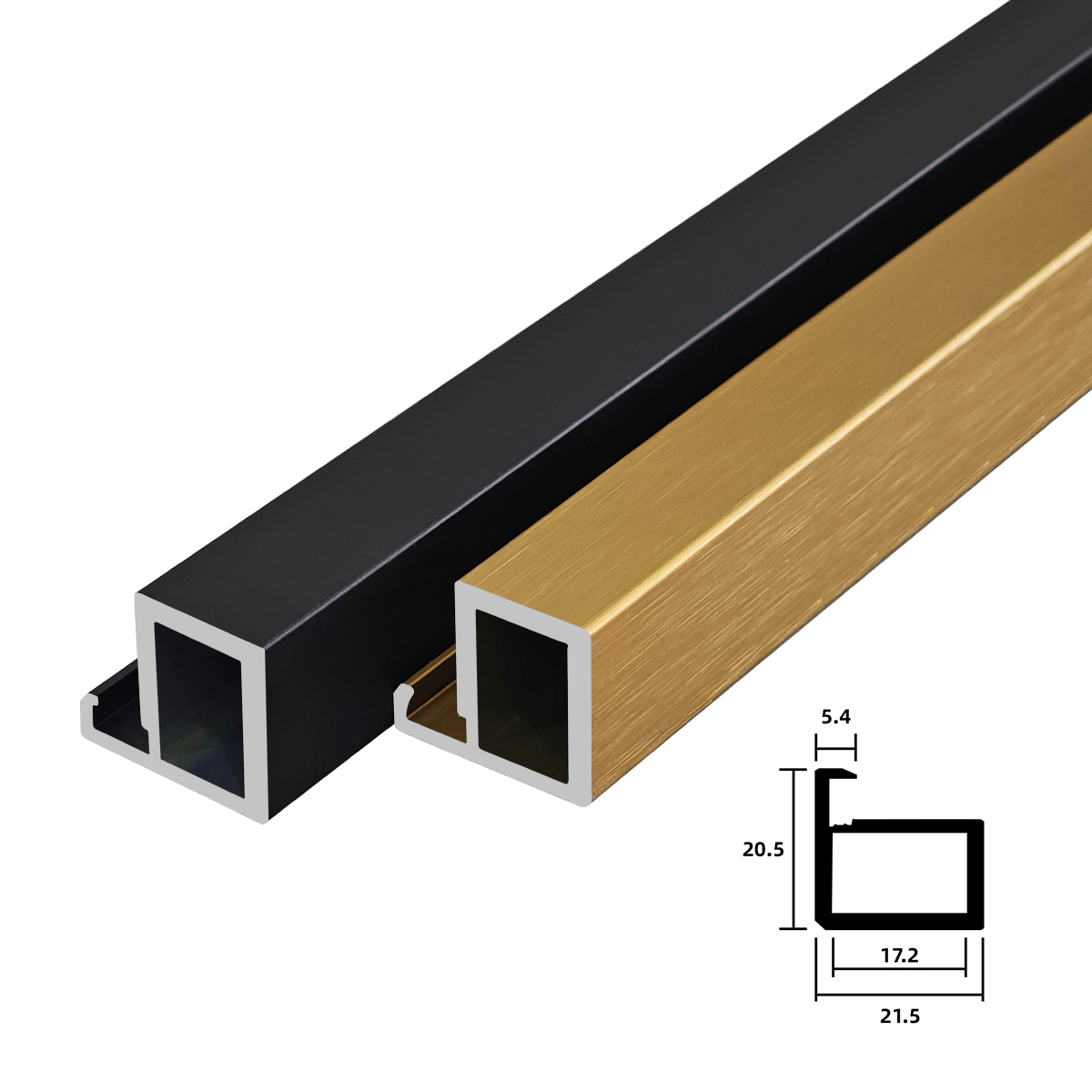 RD-BLM001-Built-in Handle Glass Door Aluminum Profile for Wardrobe & Wine Cabinet